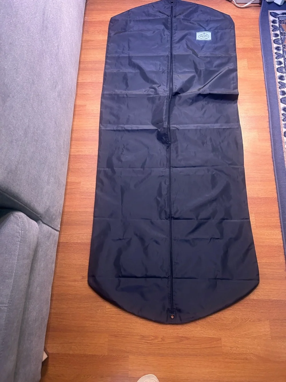 Prada Black Nylon Garment Bag with Logo Patch